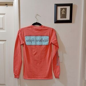 Simply Southern Coral Long Sleeve Shirt